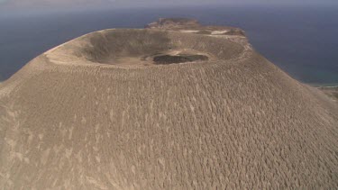 Aerial of San Benedicto Island, Reveillagigedo Islands, Mexico