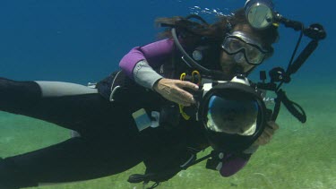 Diver filming diver.