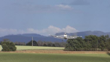 Crop dusting with light plane