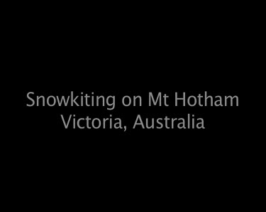 Snowkiting on Mt Hotham Victoria, Australia
