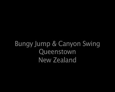 Bungy Jump & Canyon Swing Queenstown New Zealand