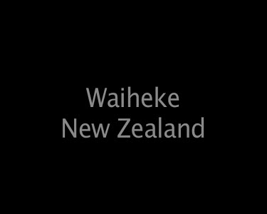 Waiheke New Zealand