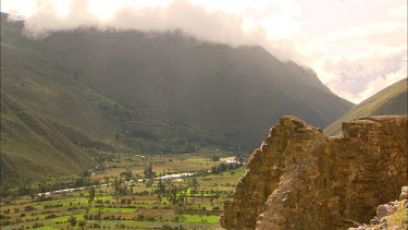 The Urubamba river flowing through the Sacred Valley in Peru