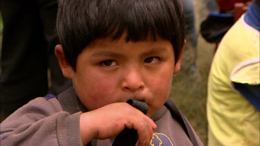 Peruvian school child