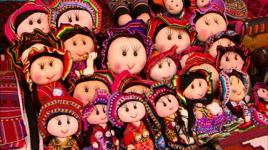 Traditional Peruvian dress themed dolls