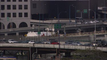 Heavier trafic in Boston filmed from a distance.