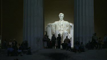 The statue of Abraham Lincoln at the Lincoln Memorial in Washington DC