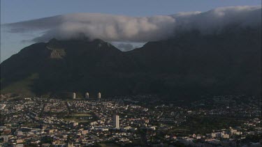 Cityscape with Table Mountain and Lion's Head , Cape Town, Western Cape Province, South Africa.