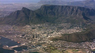 Cape Town. Cape Peninsula view of city and harbour.