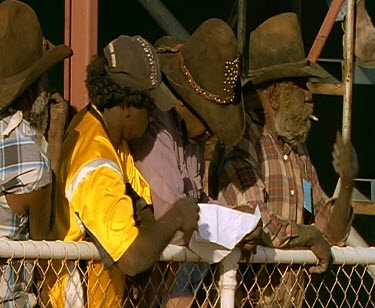 Horse racing in outback. Aborigine Aboriginals.