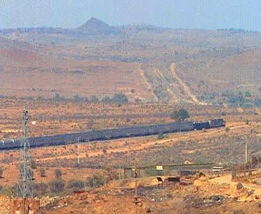 Train and track outback desert