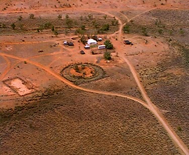 Old Andado station Simpson Desert red earth and tracks