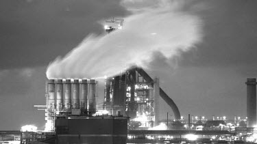 A timelapse of pollutio s it billows out of the industrial steelworks structure