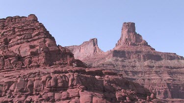 Rocky Canyon; sheer and deep; monumental buttes, boulders, and mesas