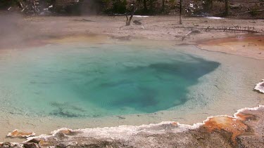 Bubbling and colorful geo-thermal pool