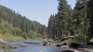 A Sierra Mountain river in  Spring; the Feather River