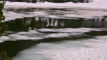 Icy stream thaws in the remote Sierra