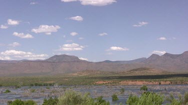 Southwest desert valley river in Spring; Salt River