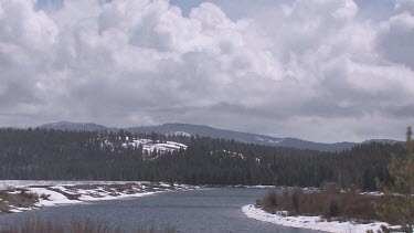A Rocky Mountain river in early Spring; the Snake River