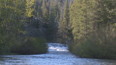 A rushing Sierra moumtain river; the San Joaquin River