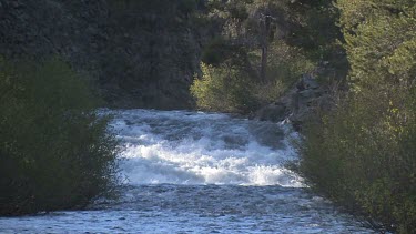 A rushing Sierra moumtain river; the San Joaquin River
