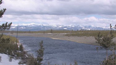 A Rocky Mountain river in early Spring; the Madison River