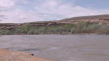 A rushing desert valley river; the San Juan River