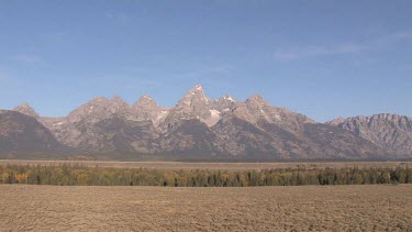 The Teton mountains and valley wilderness