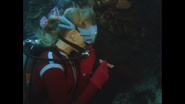 Valerie feeds Moray Eel