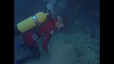 Janice exploring ocean floor