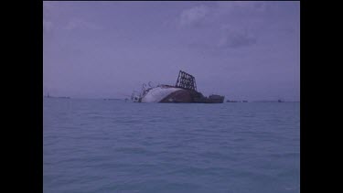 wreck of Malaysia Kita in Singapore Harbour