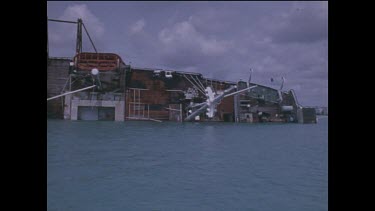 closeup of Malaysia Kita shipwreck in Singapore Harbour