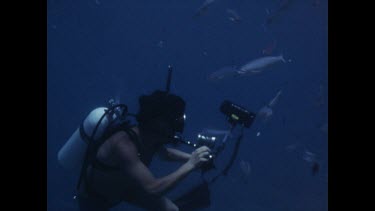 diver taking photo