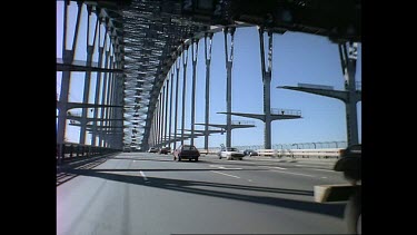 Cars driving on Sydney Harbour Bridge