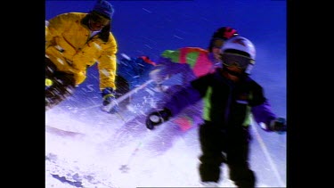Children skiing, Snowy Mountains