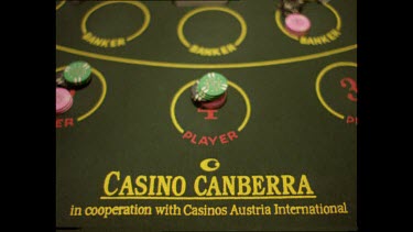 Casino. Tilt up to dealer croupier