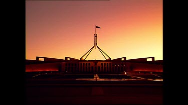 Parliament House sunset