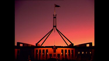 Parliament House sunset