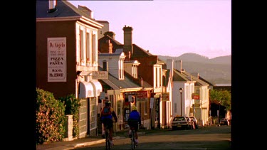 Cyclists in Battery Point Hobart