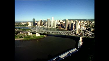 Brisbane. River, Storey Bridge, city.