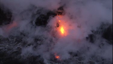 CU steam at edge of lava delta