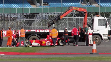 Ferrari Grand Prix Car Is Recovered, Silverstone Race Track, England