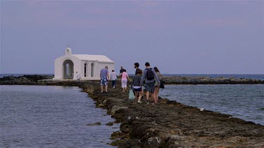 Walkway To White Saint Nicholas Church, Georgioupoli, Crete, Greece