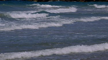 Waves Rolling Into Kalathas Beach, Crete, Greece, Europe