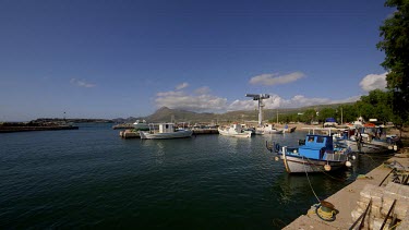 Fishing Boats In Harbour, Falasarna, Crete, Greece