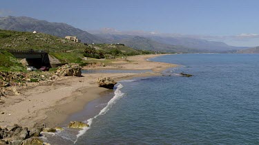 Long Beach Between Rethymno & Georgioupoli, Crete, Greece