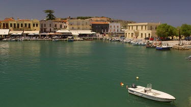 Speed & Fishing Boat In Harbour, Rethymnon, Crete, Greece