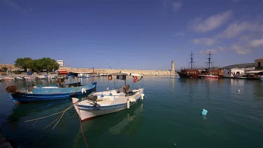 Fishing Boats In Harbour, Rethymnon, Crete, Greece
