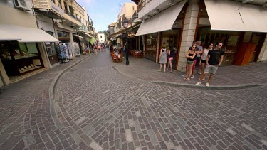 Cobbled Shopping Street, Rethymnon, Crete, Greece