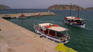 Tourist Boats & Spinalogkas Island, Plaka, Crete, Greece